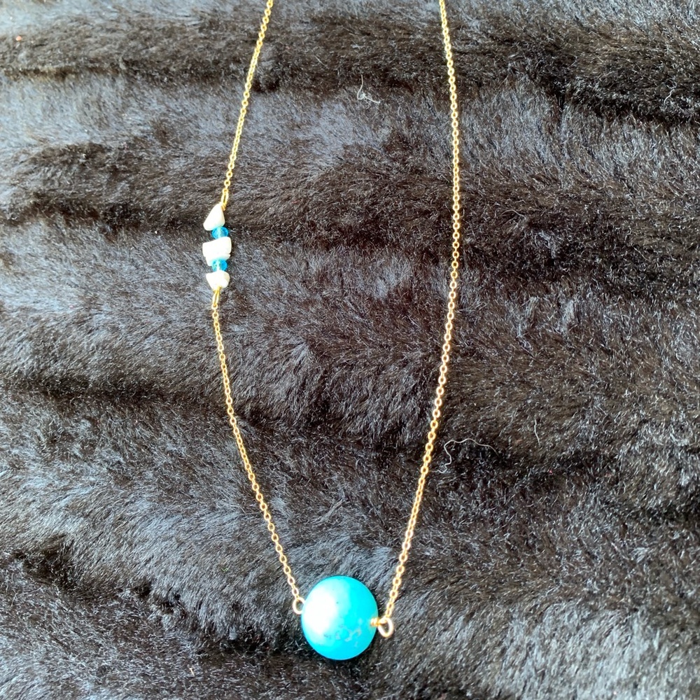 Turquoise with howlite necklace